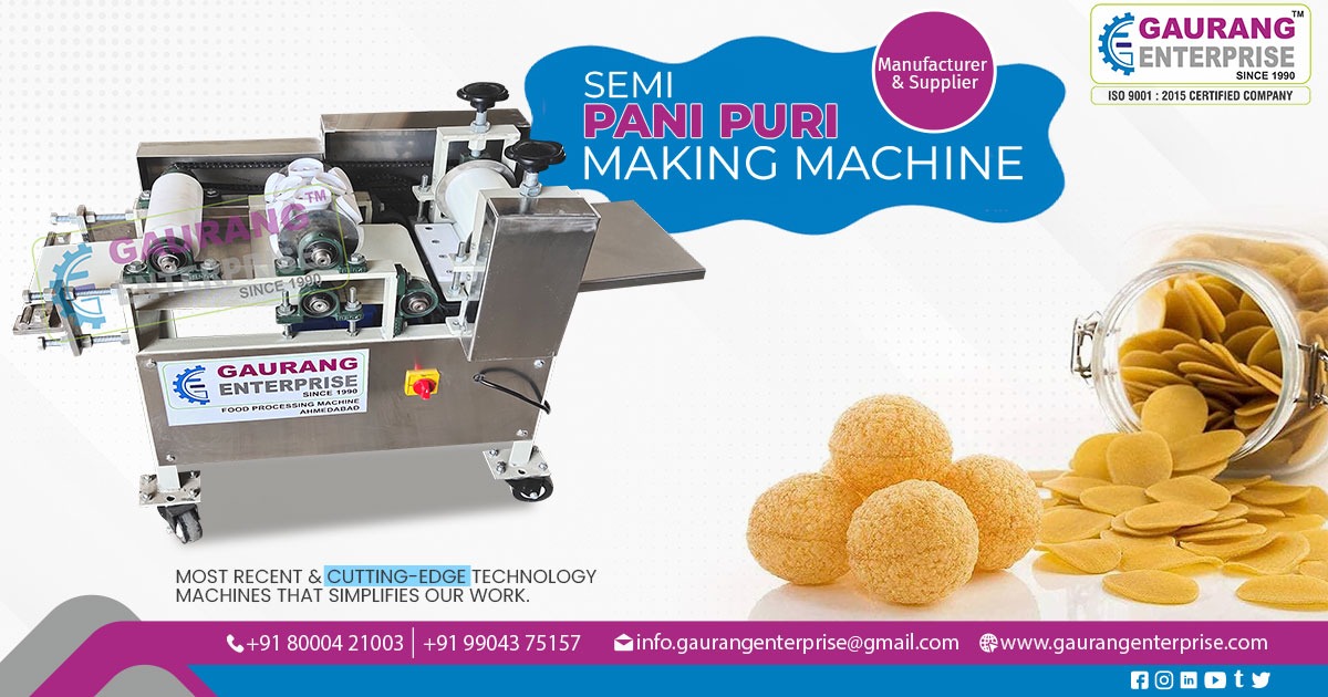 Supplier of Semi Pani Puri Making Machine