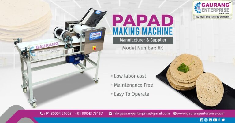 Supplier of Papad Making Machine