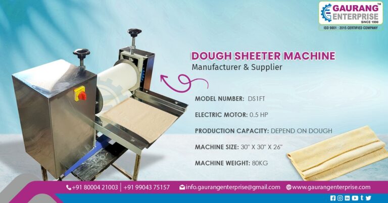 Supplier of Dough Sheeter Machine in Ahmedabad