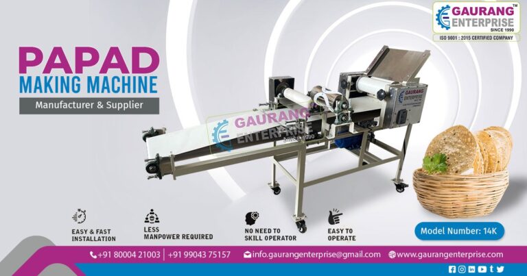 Supplier of Papad Making Machine in Vadodara