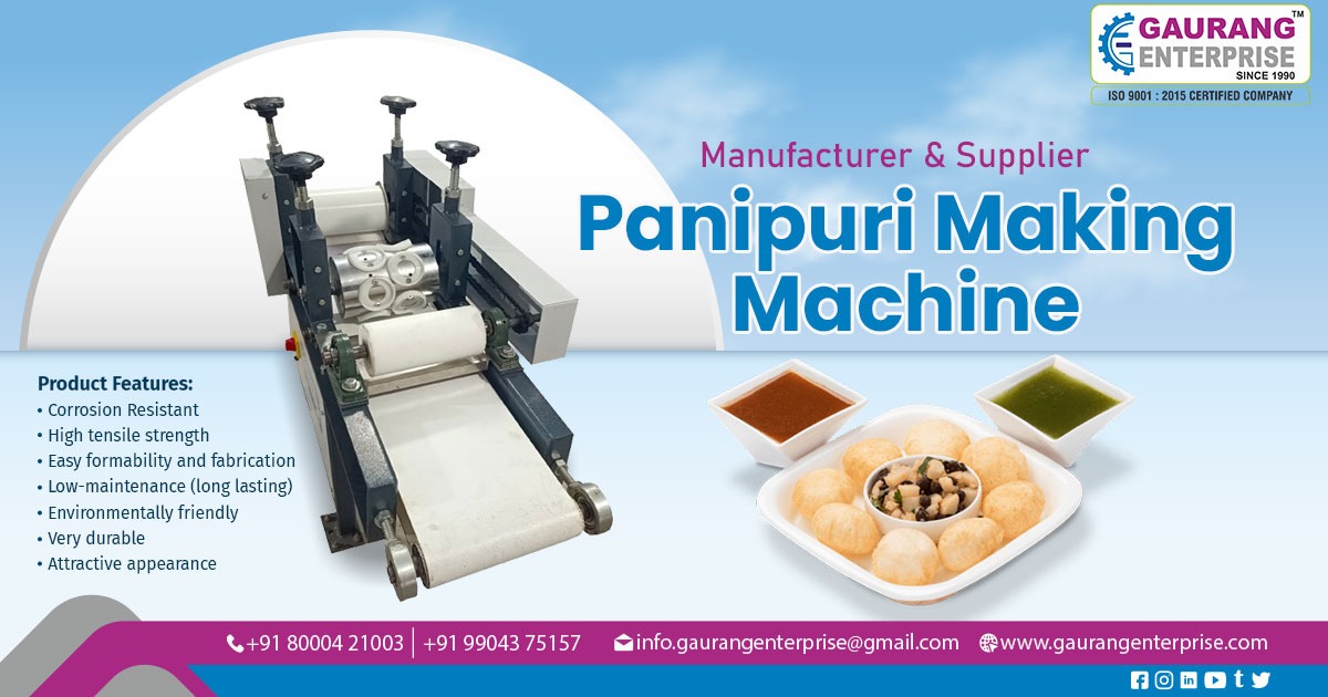 Supplier of Pani Puri Making Machine in Indore