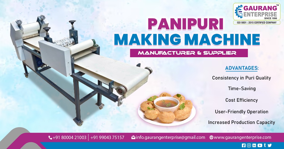 Top Pani Puri Making Machine Supplier in Dehradun