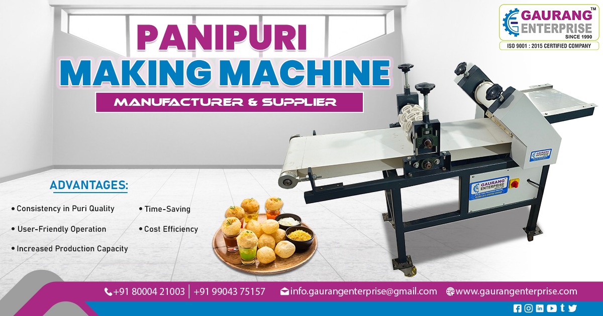 Supplier of Pani Puri Making Machine in Haryana