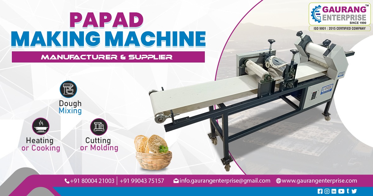 Supplier of Papad Making Machine in Mumbai