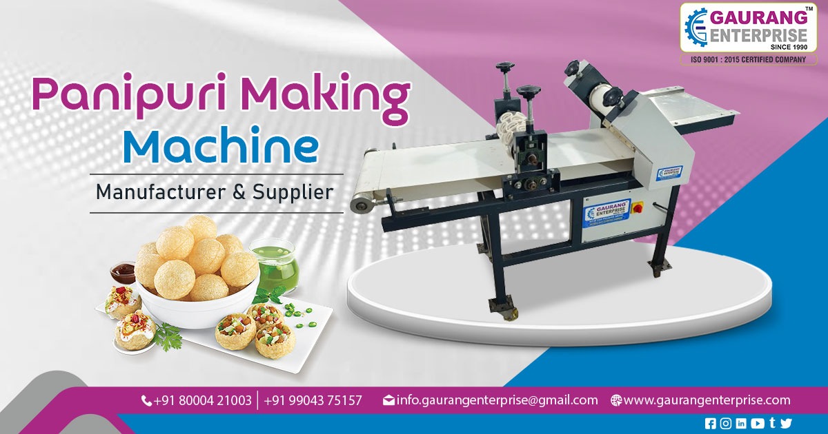 Pani Puri Making Machine Manufacturer