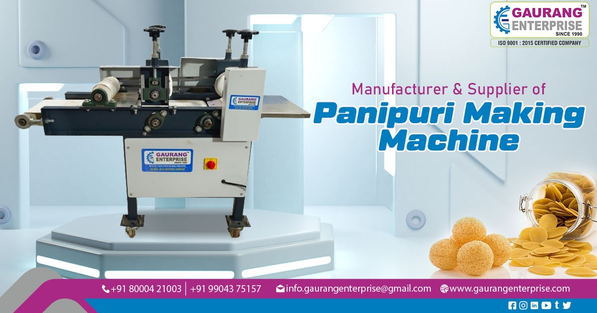 Pani Puri Making Machine Supplier in Surat