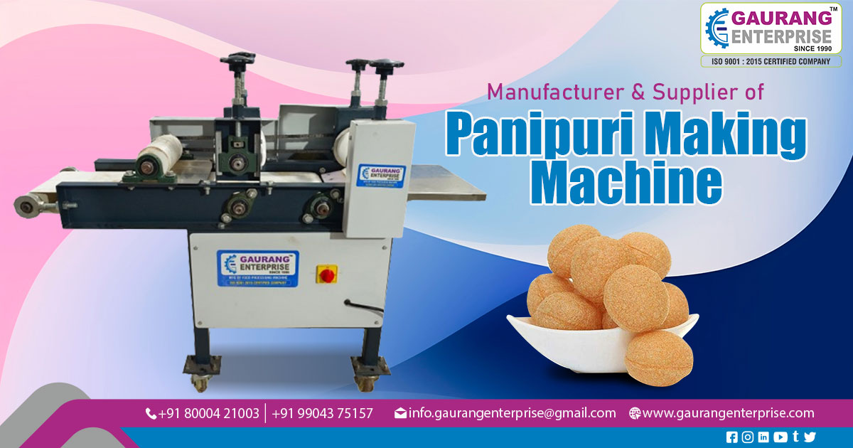 Supplier of Pani Puri Making Machine in Gurugram