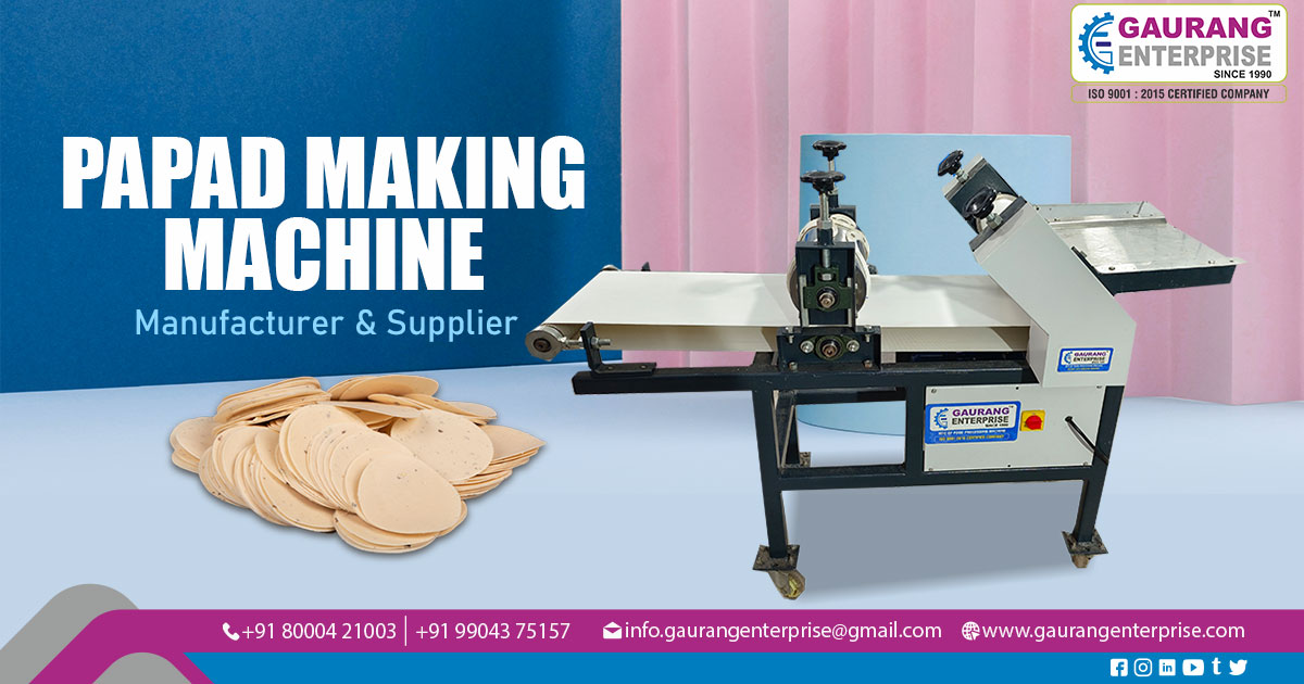 Supplier of Papad Making Machine in Gwalior