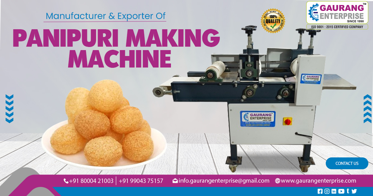 Supplier of Pani Puri Making Machine in Tamil Nadu