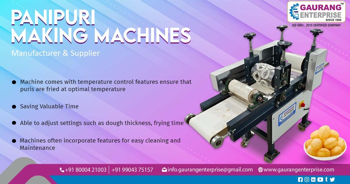 Supplier of Pani Puri Making Machine in Junagadh