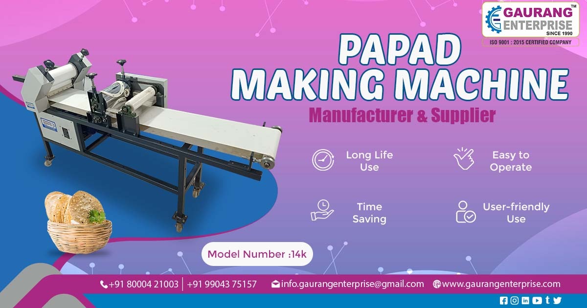 Supplier of Papad Making Machine in Kota