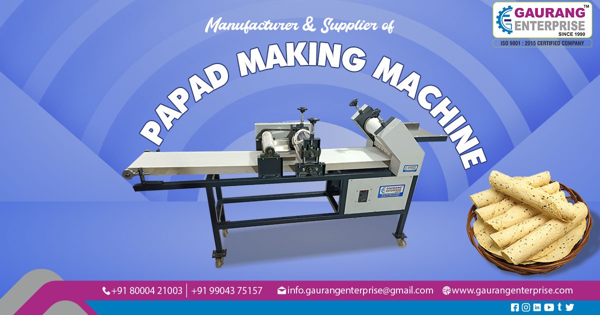 Supplier of Papad Making Machine in Ranchi