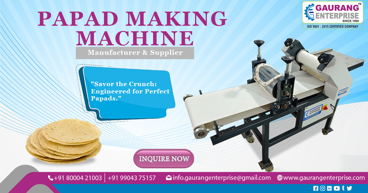 Supplier of Papad Making Machine in Tamil Nadu