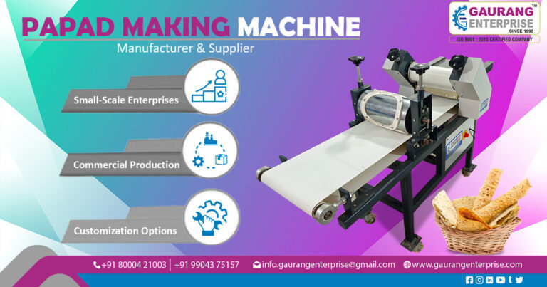 Supplier of Papad Making Machine in Varanasi