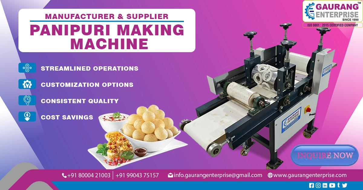 Supplier of Pani Puri Making Machine in Sikkim