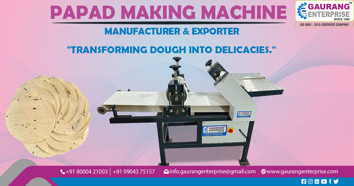 Supplier of Papad Making Machine in Pune