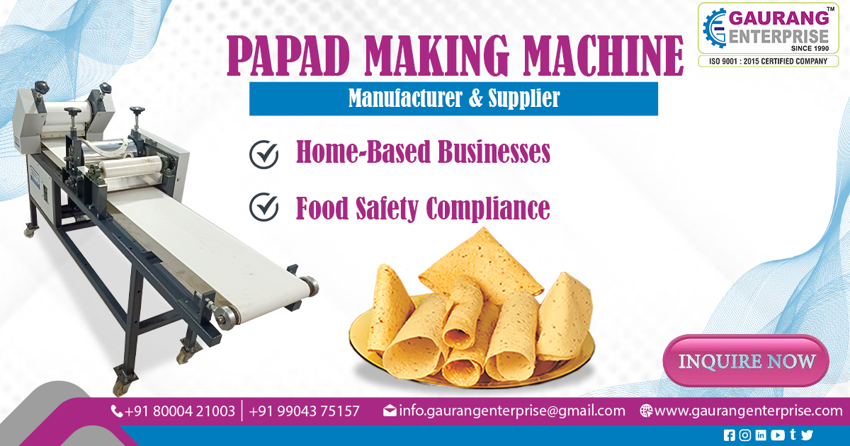 Supplier of Papad Making Machine in Assam
