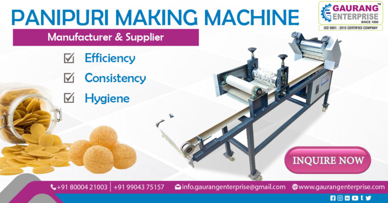 Automatic Pani Puri Making Machine Manufacturer