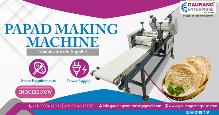 Papad Making Machine Manufacturer in Ahmedabad