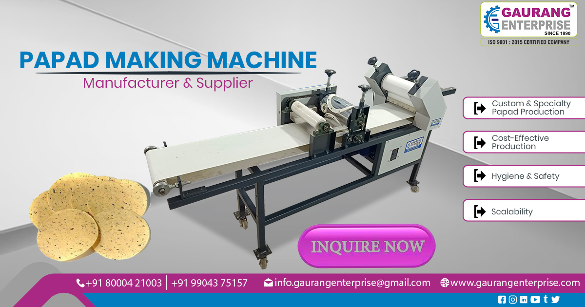 Supplier of Papad Making Machine in Chhattisgarh
