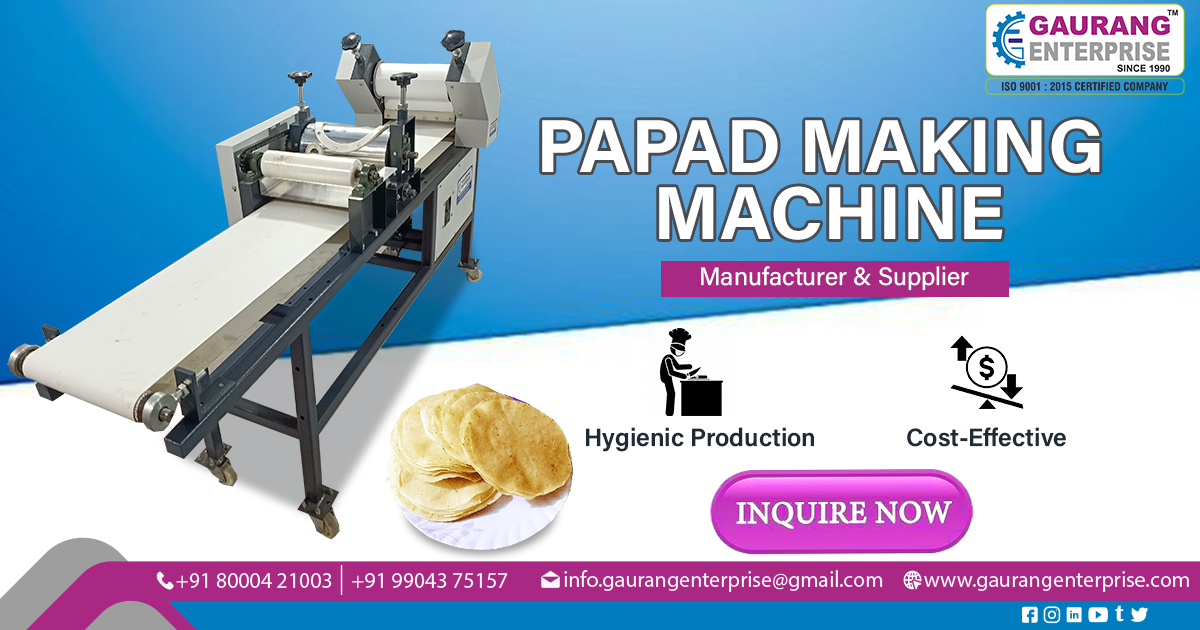 Supplier of Papad Making Machine in Varanasi