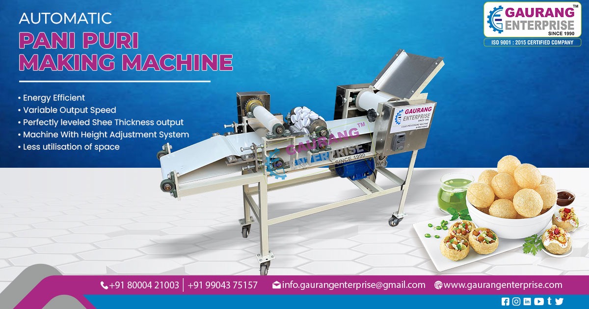 Supplier of Pani Puri Making Machine in Ahmedabad