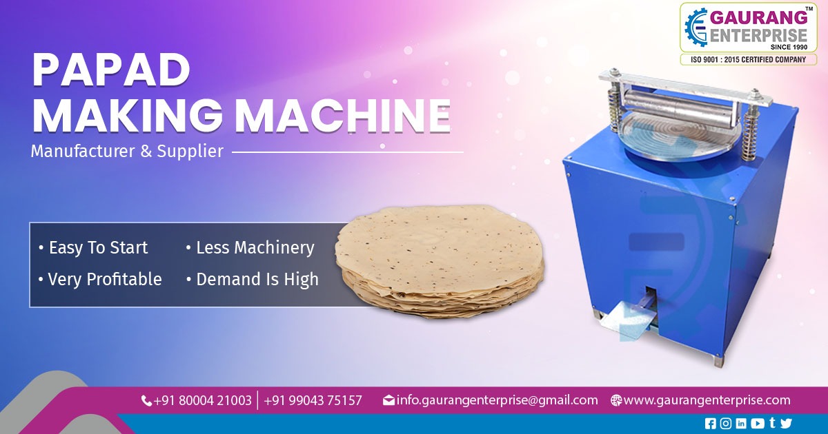 Supplier of Papad Making Machine in Karnataka