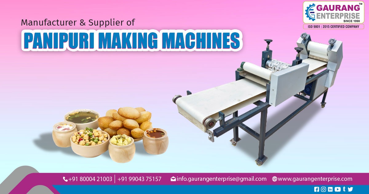Pani Puri Making Machine Supplier in Kheda