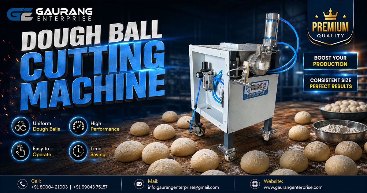Dough Ball Cutting Machine in Maharashtra by Gaurang Enterprise used in commercial food production industry