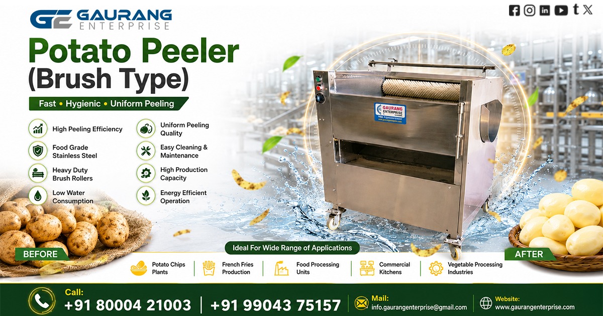 Brush Type Potato Peeler in Gujarat