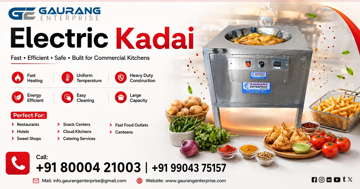 Electric Kadai in Gujarat | High-Quality Cooking Equipment