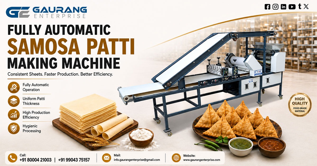 Fully Automatic Samosa Patti Making Machine in Tamil Nadu