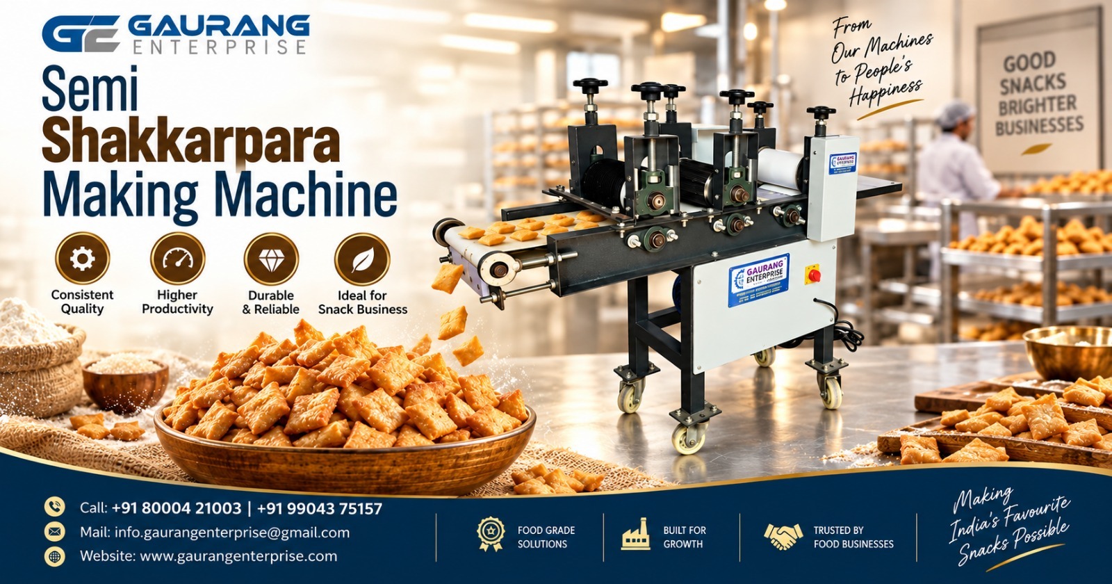 Semi Shakarpara Making Machine in Delhi