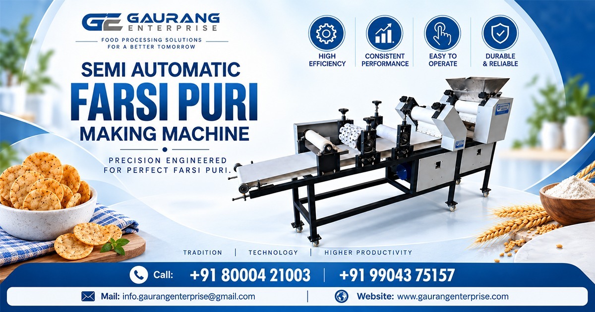 Semi Automatic Farsi Puri Making Machine in Tamil Nadu